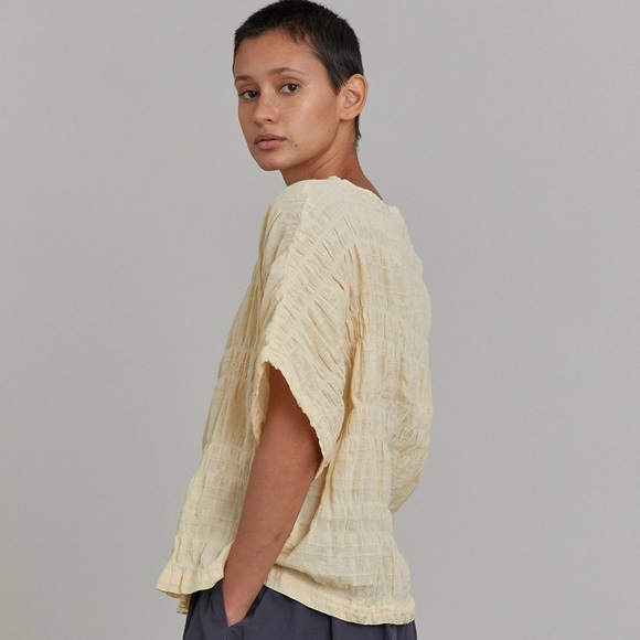 Black Crane Box Top, colour: vanilla, size: small, slow fashion, sustainable. - Picture 4 of 8